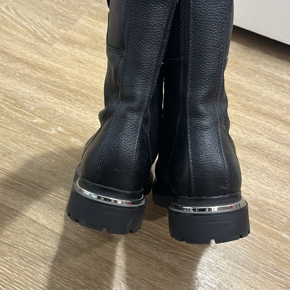 VIA SPIGA TAVVI Lace Up Combat Hiking Boots Shoes Black Leather - Picture 9 of 12